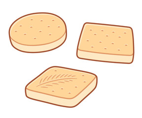 Hallulla and Coliza, traditional Chilean bread drawing