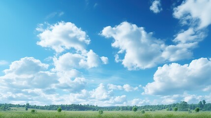 Beautiful Sky with blue and white clod fluffy on day AI generated image