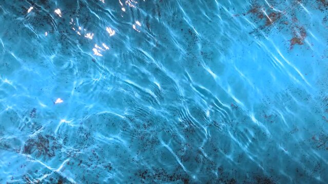 Serene water ripples on a deep blue pool.