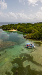 Fototapeta na wymiar Playa Grigri, Rio San Juan, Maria Trinidad Sanchez, Republica Dominicana.