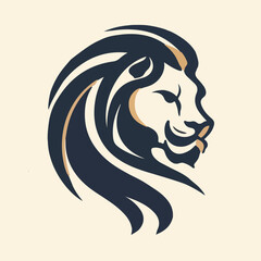 Modern Lion Emblem: Unique Branding for Business Marketing | Abstract Nature Art with Strong Carnivore Symbol