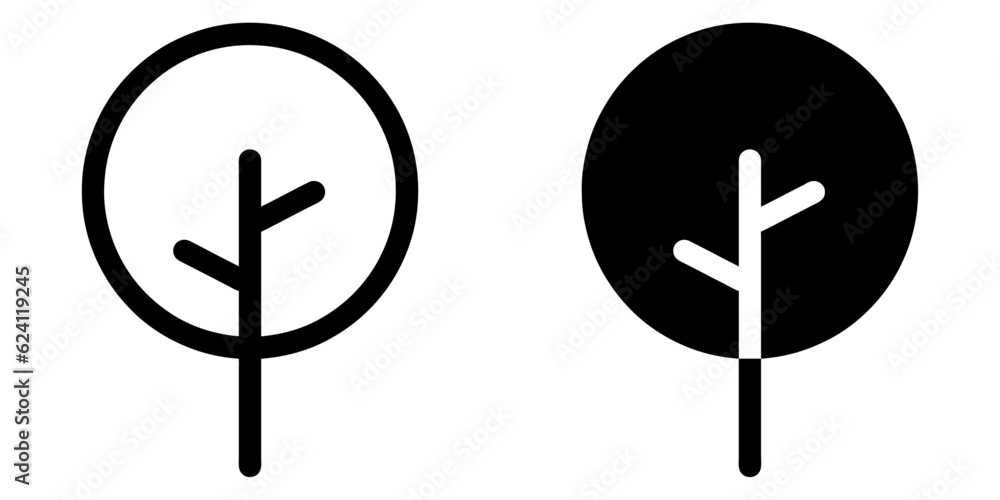 Poster ofvs395 outlinefilledvectorsign ofvs - tree vector icon . simple tree sign . isolated transparent . 