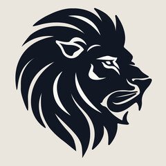 Majestic Lion Silhouette: Powerful and Modern Abstract Nature Art | Strong Wildlife Symbol for Creative Logo Design