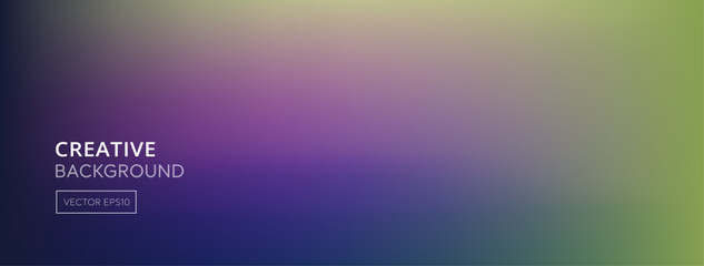 Vibrant smooth dark blue purple and green gradient background banner proportion
