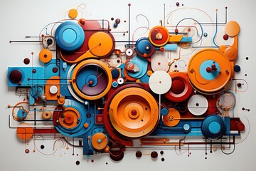 Obraz premium A picture of a bunch of different colored objects. Generative AI.