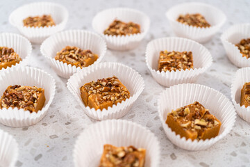 Pumpkin spice fudge with pecans