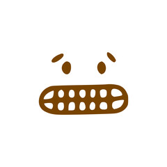 Grimacing face doodle icon