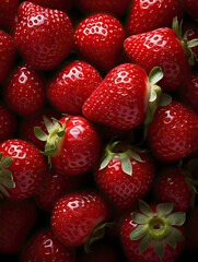 Red strawberry pattern  (Generative AI)