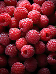 Red raspberry pattern  (Generative AI)