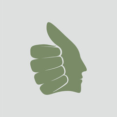Hand face logo creative modern design