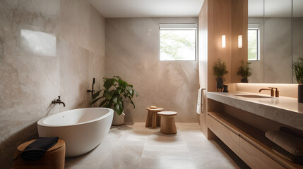 Naklejka na ściany i meble bathroom interior home bath sink