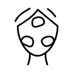 Lithotherapie icon. Reflexology. Linear vector illustration from alternative medicine. Outline stone therapy icon vector.