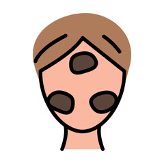 Lithotherapie icon. Reflexology. Color vector illustration from alternative medicine. Stone therapy vector icon.