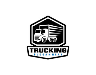 A template of Truck Logo, cargo logo, delivery cargo trucks, Logistic logo
