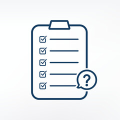  Clipboard icon. Checklist sign symbol for web site and app design 