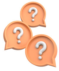 Question mark sign. 3D illustration.