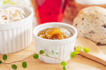 手作りのルバーブジャム