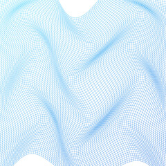 ILLUSTRATION ABSTRACT COLORFUL BLUE GRADIENT WAVY LINE PATTERN BACKGROUND. COVER DESIGN 