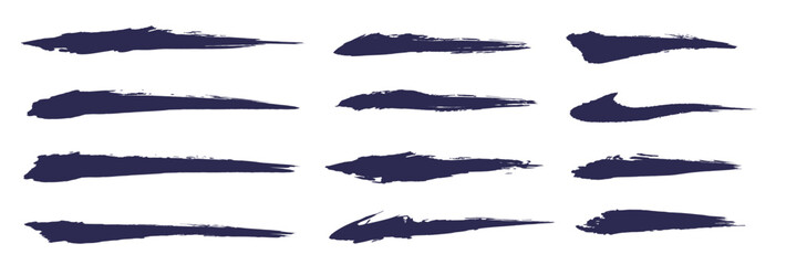 毛筆の美しいラインセット　紺