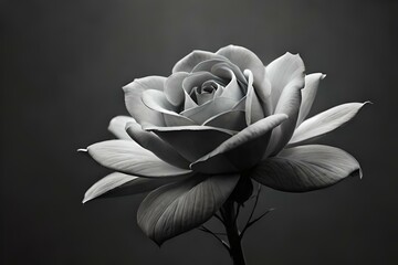 white and black rose 