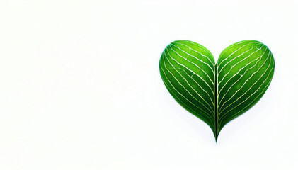 Wholesome Florist's Delight: Heart of Greenery on White Background, Generative AI