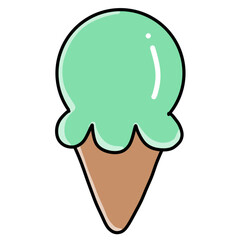 Minty ice cream