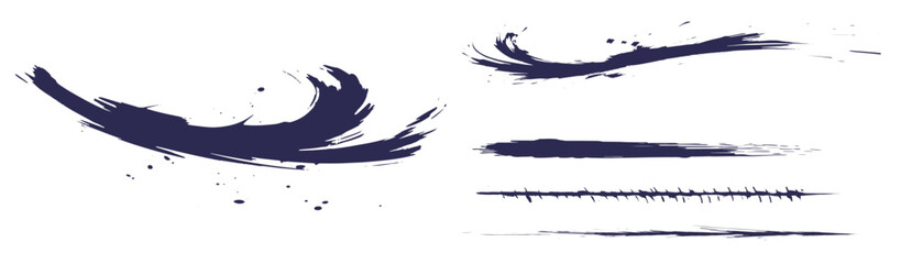 毛筆のラインセット