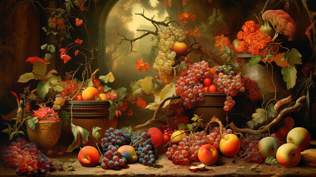 Colored eggs Polish Easter tradition. Generative Ai