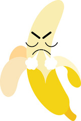 Banana Face Over Angry Smoke Nose