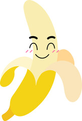 Banana Face Happy Blush Over Smile