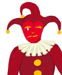 clown with a mask