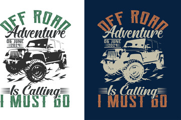 Mountain adventure offroad t-shirt design template