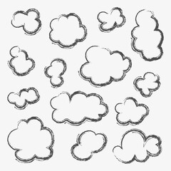 cloud-shaped collection of speech bubbles