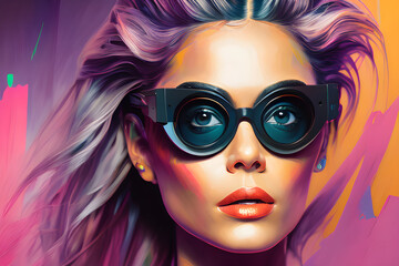 Mujer con gafas