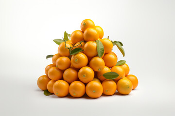 tangerines on a white background