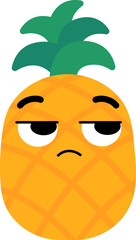 Pineapple Face Looking Right Mistrust