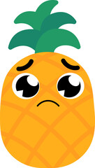 Pineapple Face Over Sad