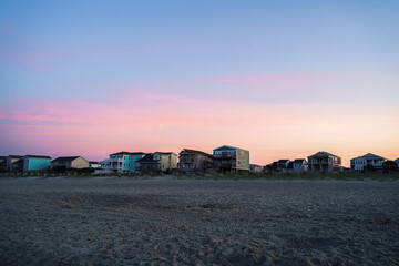 Colorful Beach Houses from the Shore 2