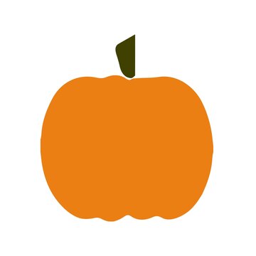 Pumpkin - squash for Halloween or Thanksgiving flat color icon