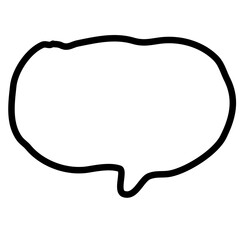 Fototapeta premium doodle message bubble, message box free hand abstract
