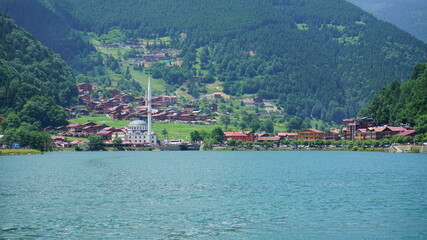 Uzungol Lake which is a favorite tourist destination for many tourists in Turkey