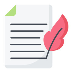 Calligraphy Flat Icon