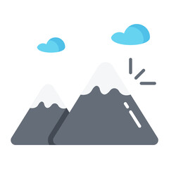 Hiking Flat Icon