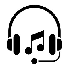 Headphones Glyph Icon