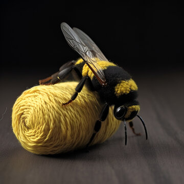 Bee on Yellow Ball