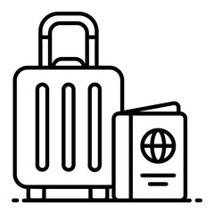 Travelling Line Icon