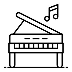 Piano Line Icon