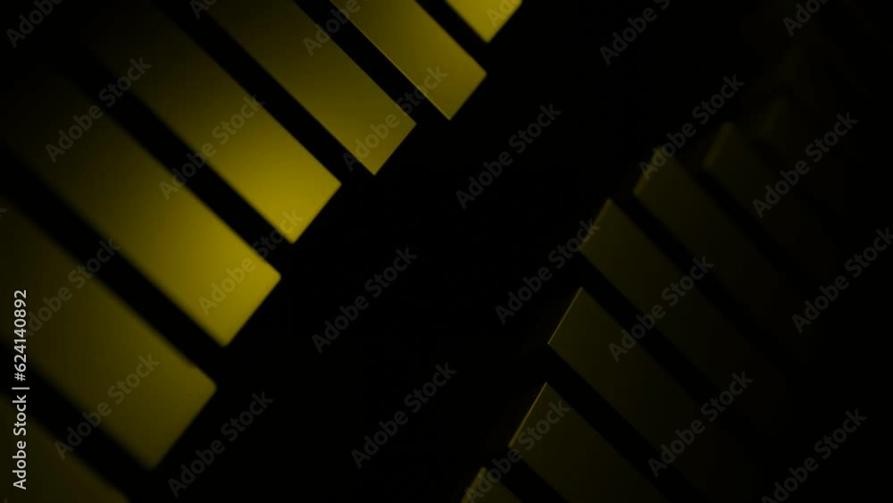 Aufkleber black background with moving stripes. design. yellow and red lines that twitch in 3d format.