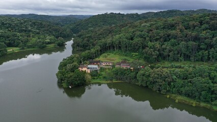 Fototapeta na wymiar Represa do Capivari - State of Paraná, PR, Brazil. Aerial view.