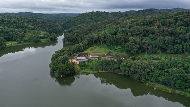 Represa do Capivari - State of Paran&aacute;, PR, Brazil. Aerial view.